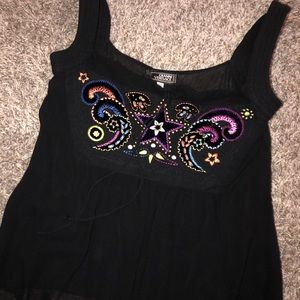 Mesh Embroidered Gianni Versace Top